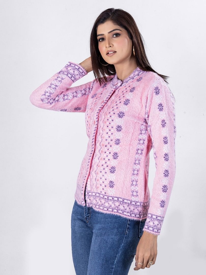 Authenzaa Women Cardigan WCMC008 Light Pink 