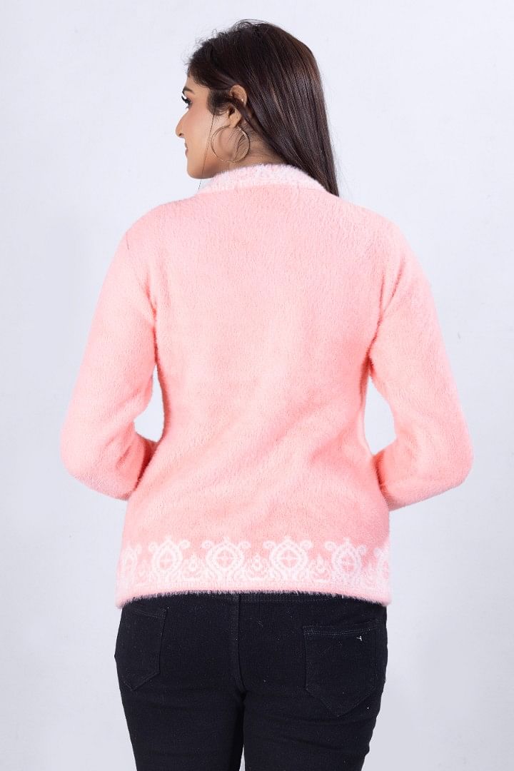 Authenzaa Women Cardigan WCMC012 Bright Pink 