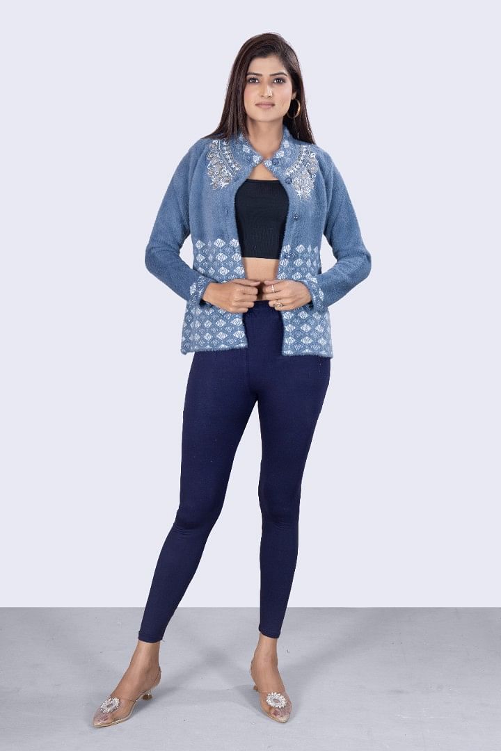 Authenzaa Women Cardigan WCMC019 Navy 