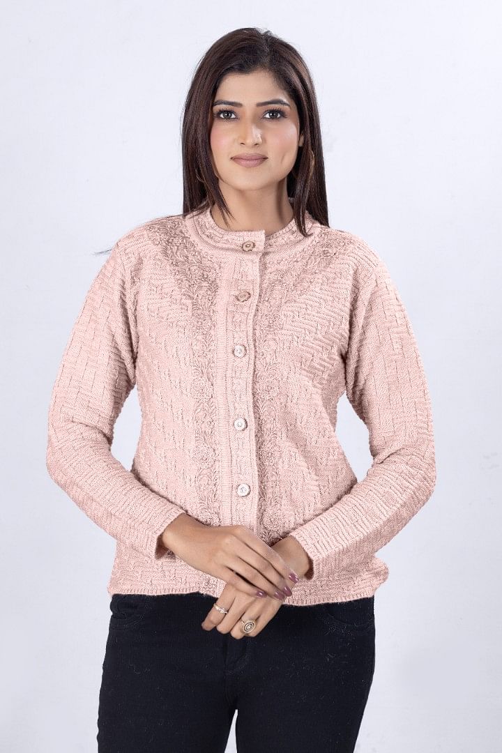 Authenzaa Women Cardigan WCMC009 Light Brown