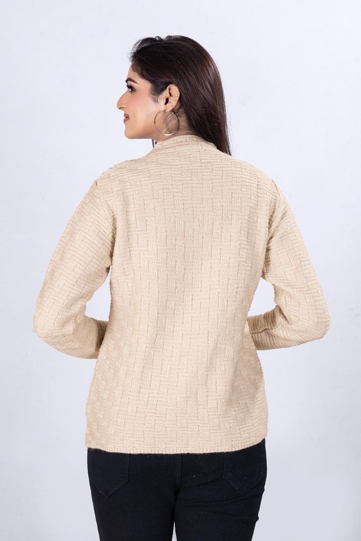 Authenzaa Women Cardigan WCMC009 Cream 