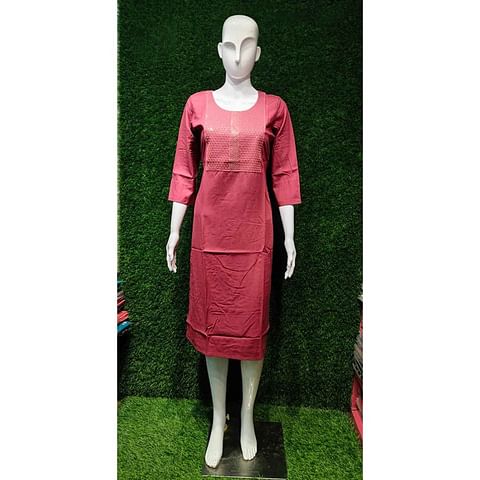 Authenzaa Women Kurti ATKT031 Onion