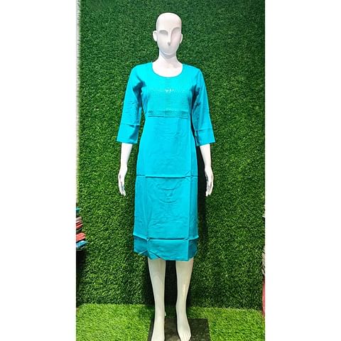 Authenzaa Women Kurti ATKT031 RAMA 