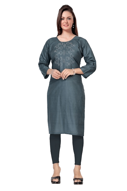 Authenzaa Women Kurti SMCKT013 GREY 