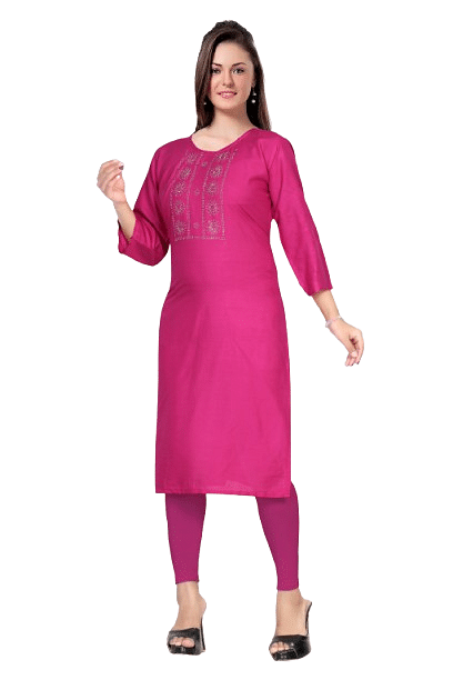 Authenzaa Women Kurti SMCKT016 DARK PINK 