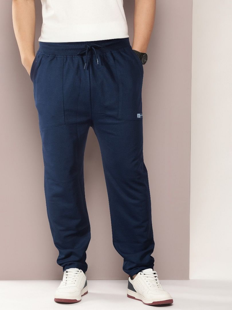 Authenzaa Men Loop Knit Lower MLLSH001 Navy 