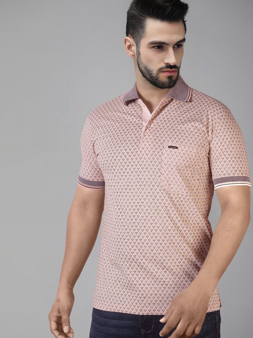 Authenzaa Men Polo T-shirt BKPT002 Light Pink