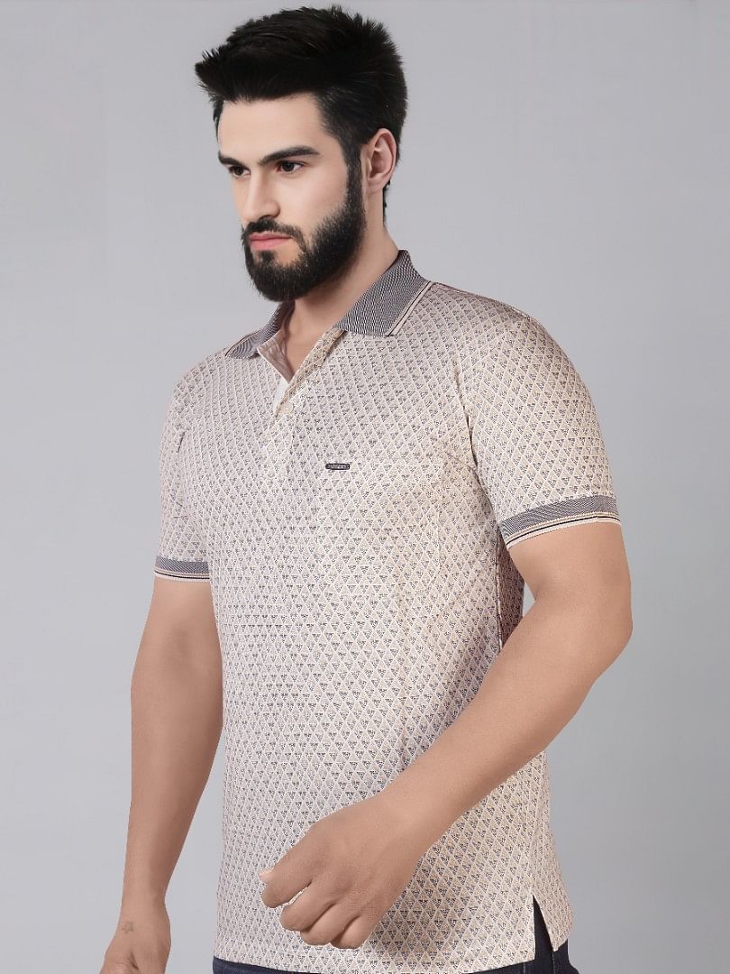 Authenzaa Men Polo T-shirt BKPT002 White