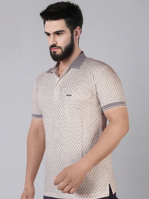 Authenzaa Men Polo T-shirt BKPT002 White