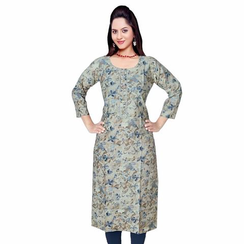 Authenzaa Women Kurti HTKT001 Sea Green 