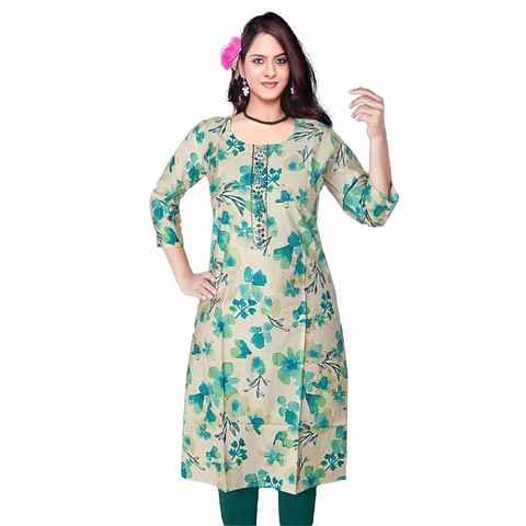 Authenzaa Women Kurti HTKT003 Light Green 