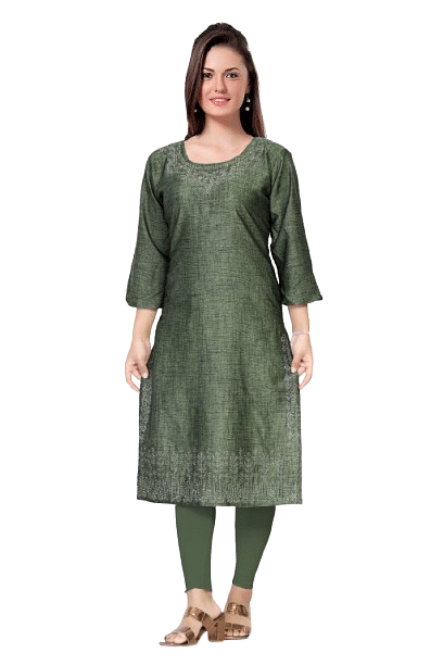 Authenzaa Women Kurti SMCKT020 Olive 