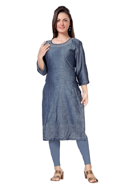 Authenzaa Women Kurti SMCKT021 Grey 