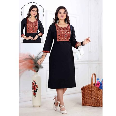 Authenzaa Women Kurti ATKT042 Rust 