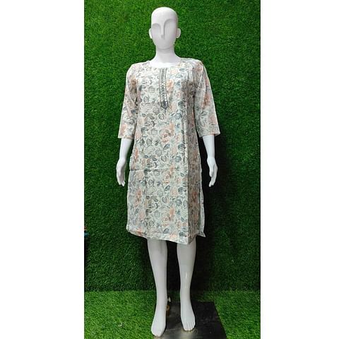 Authenzaa Women Kurti ATKT040 Grey 
