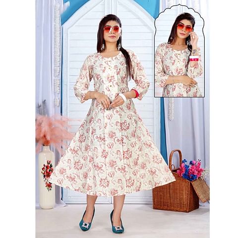 Authenzaa Women Kurti ATKT039 Rust 
