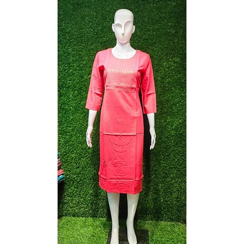 Authenzaa Women Kurti ATKT037 Carrot 