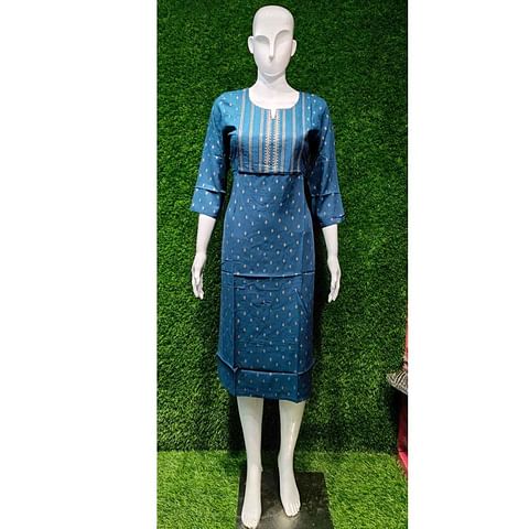 Authenzaa Women Kurti ATKT035 Denim 