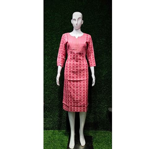 Authenzaa Women Kurti ATKT035 Dark Carrot 
