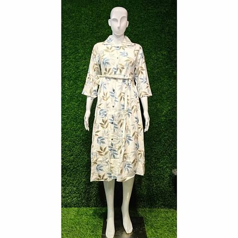 Authenzaa Women Kurti ATKT034 White 