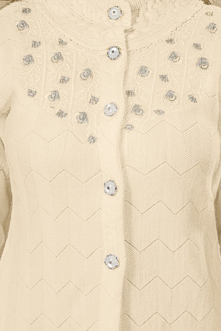 Authenzaa Women Cardigan WCMC032 Off White 