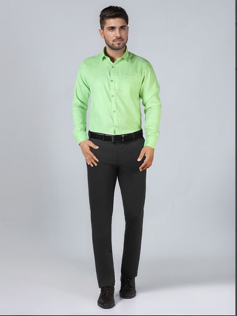 Authenzaa Men Formal Shirt ITFS008 Green 