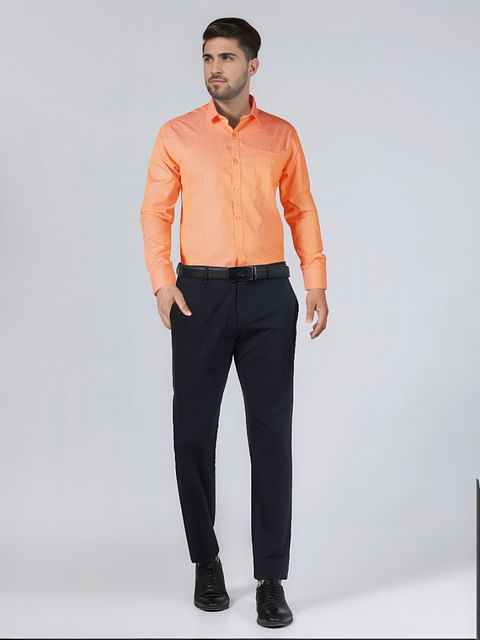 Authenzaa Men Formal Shirt ITFS008 Orange 