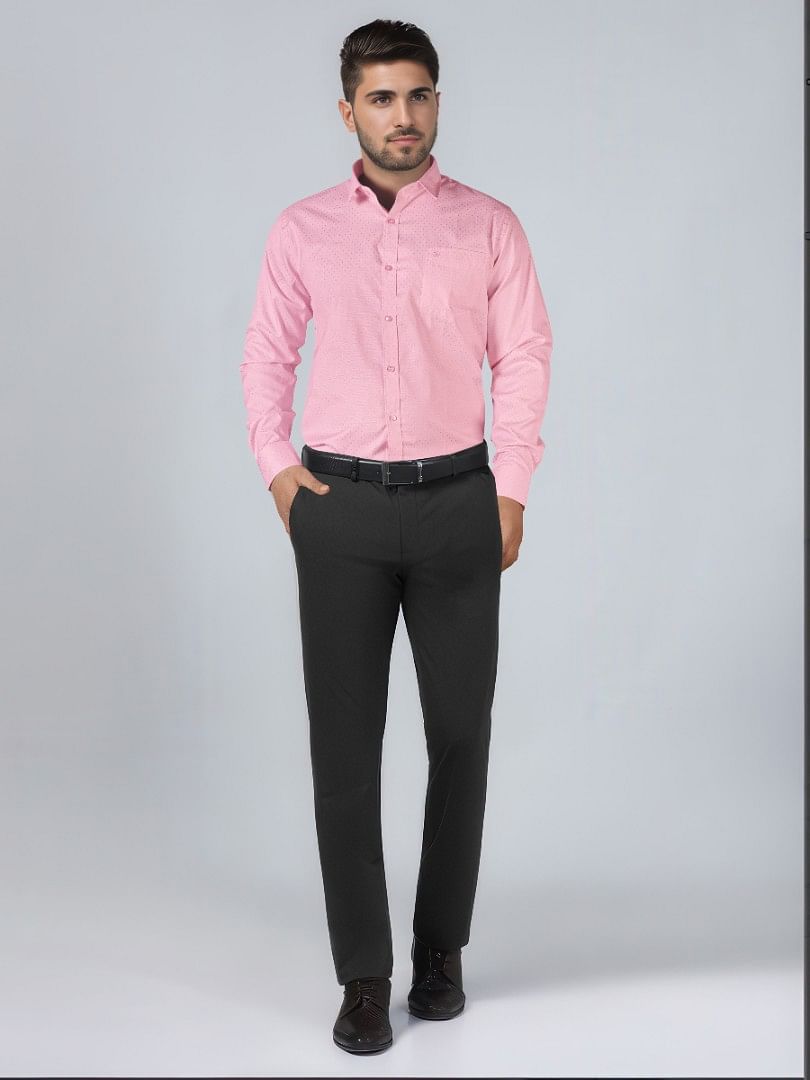 Authenzaa Men Formal Shirt ITFS008 Light Pink 