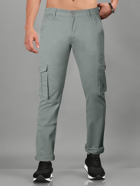 Authenzaa Men Cargo Pant 4SCP006 Light Grey 