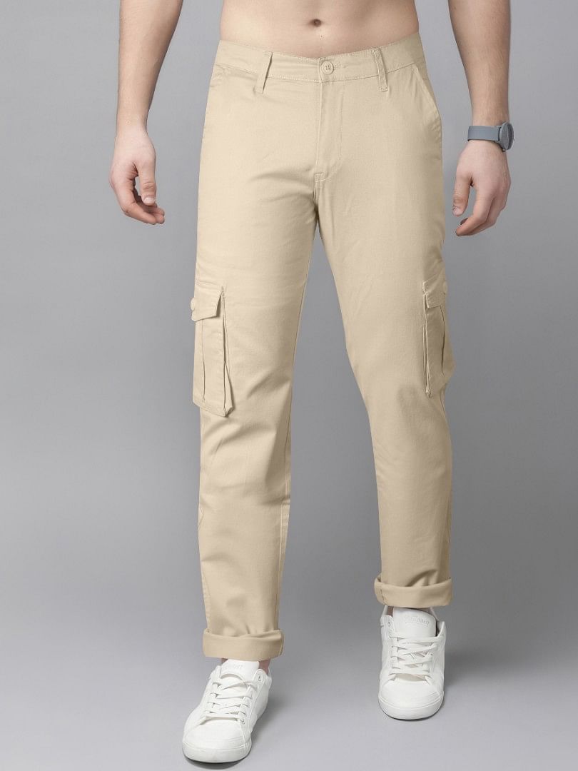 Authenzaa Men Cargo Pant 4SCP006 Light Khakhi 