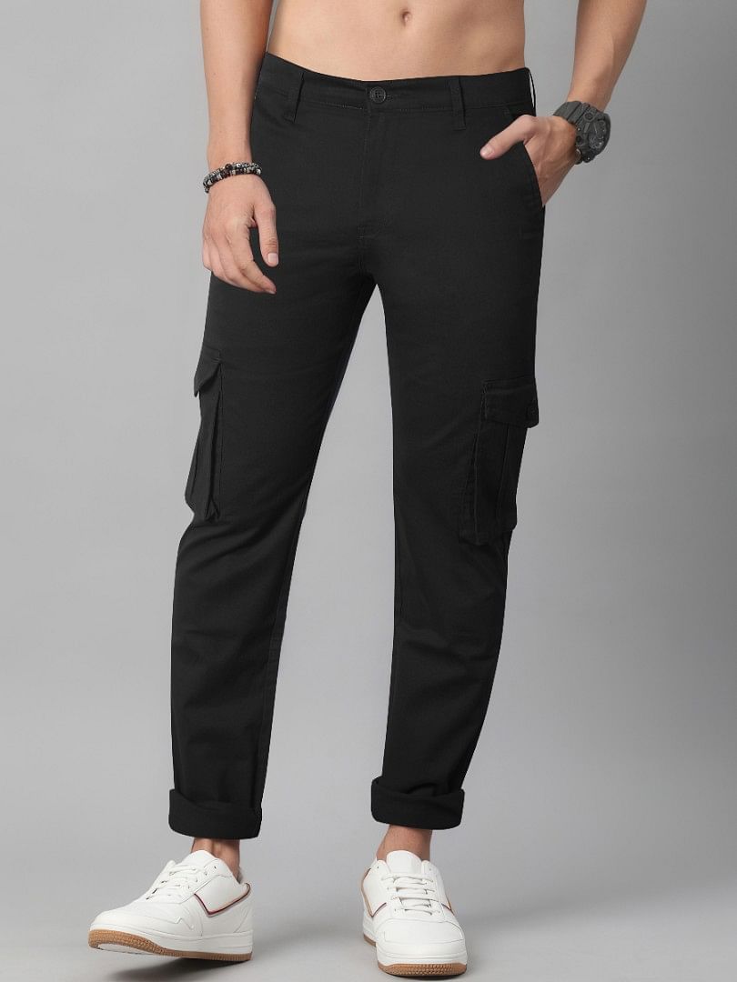 Authenzaa Men Cargo Pant 4SCP006 Black 