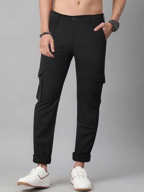Authenzaa Men Cargo Pant 4SCP006 Black 