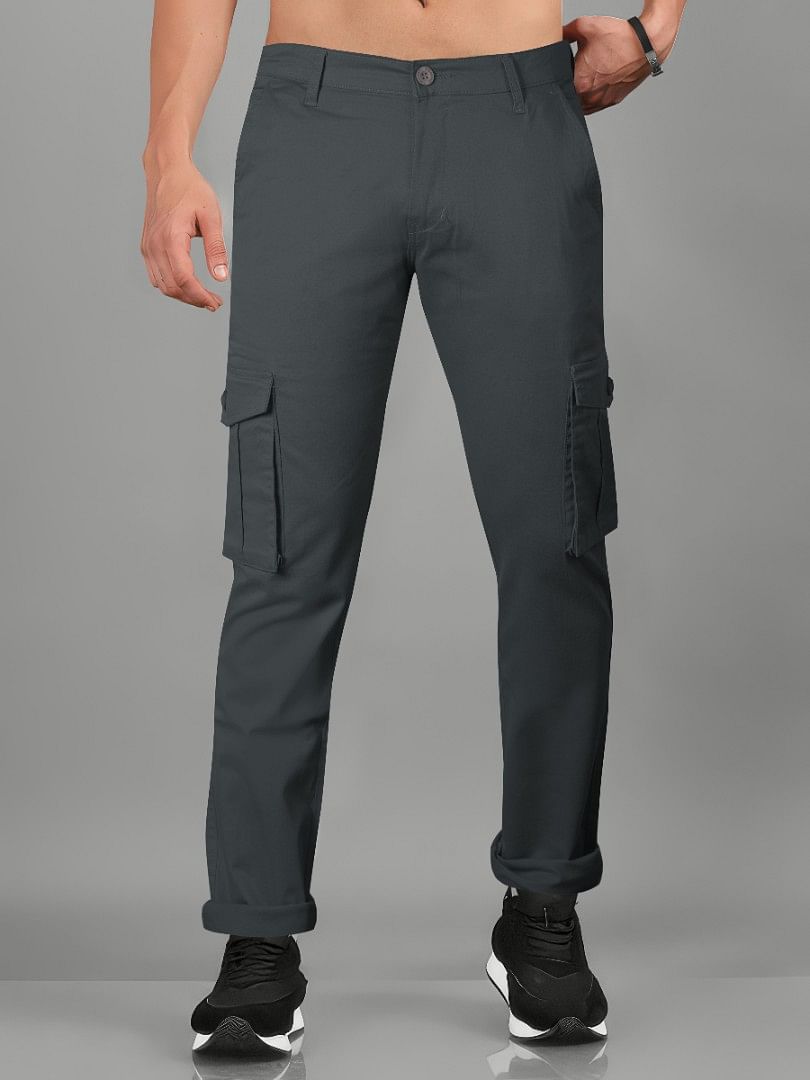 Authenzaa Men Cargo Pant 4SCP006 Dark Grey 