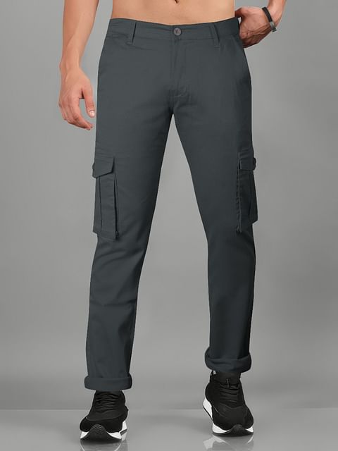 Authenzaa Men Cargo Pant 4SCP006 Dark Grey 