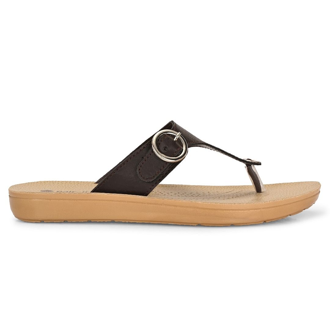  Pair-it Women PU Ladies Slipper MS-010 Brown