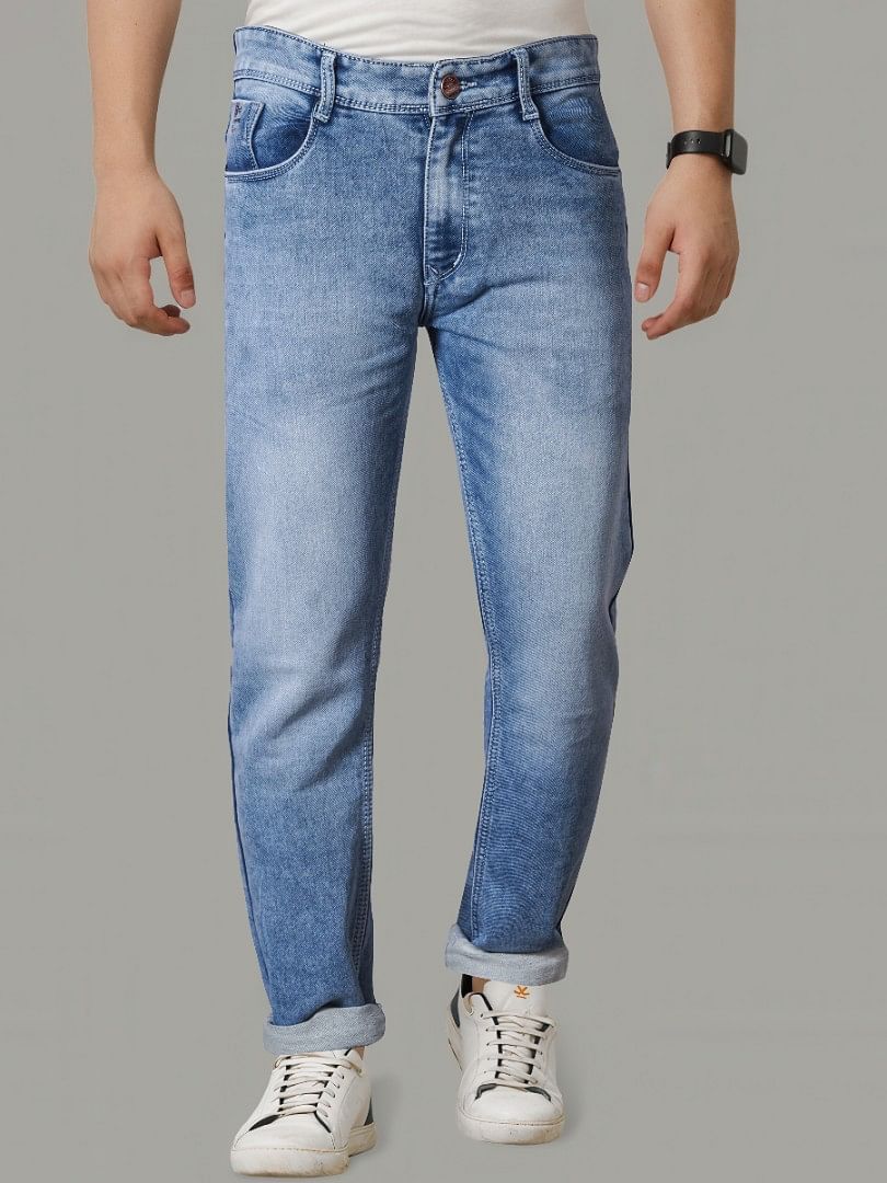 Authenzaa Men Fashion Que Jeans FQJRE009 Light Blue 