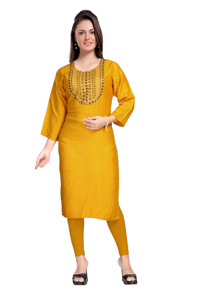 Authenzaa Women Kurti SMCKT026 MUSTURD 