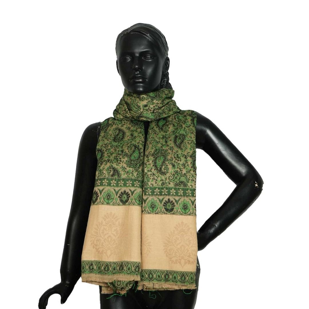Authenzaa Women Shawl-0019 Green 
