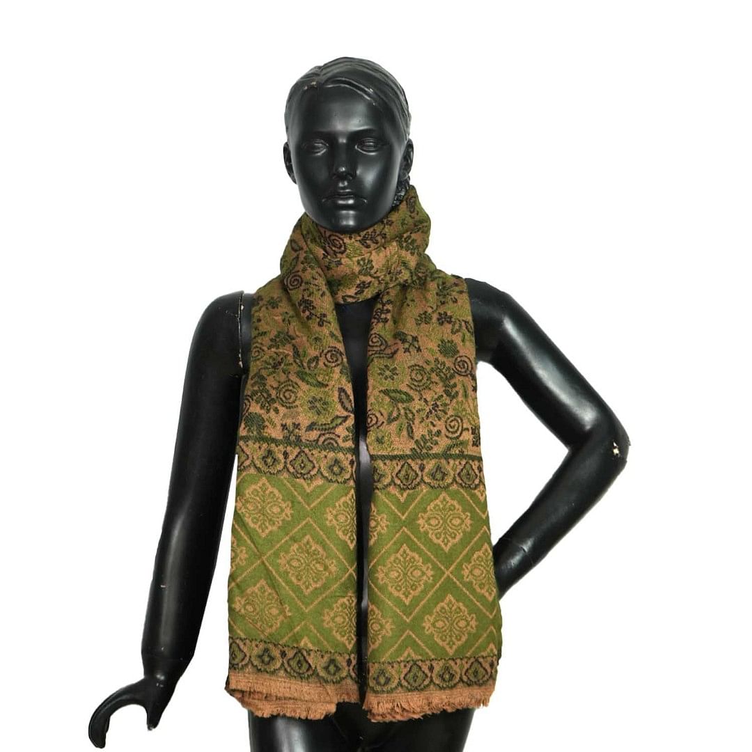 Authenzaa Women Shawl-0021 Green 