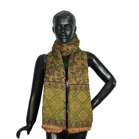Authenzaa Women Shawl-0021 Green 