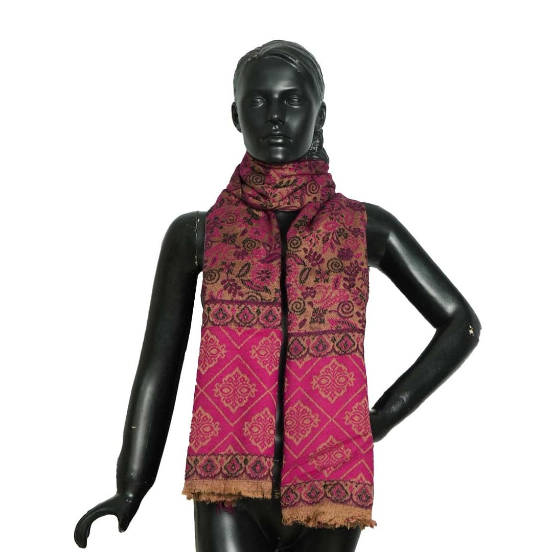 Authenzaa Women Shawl-0021 Pink 