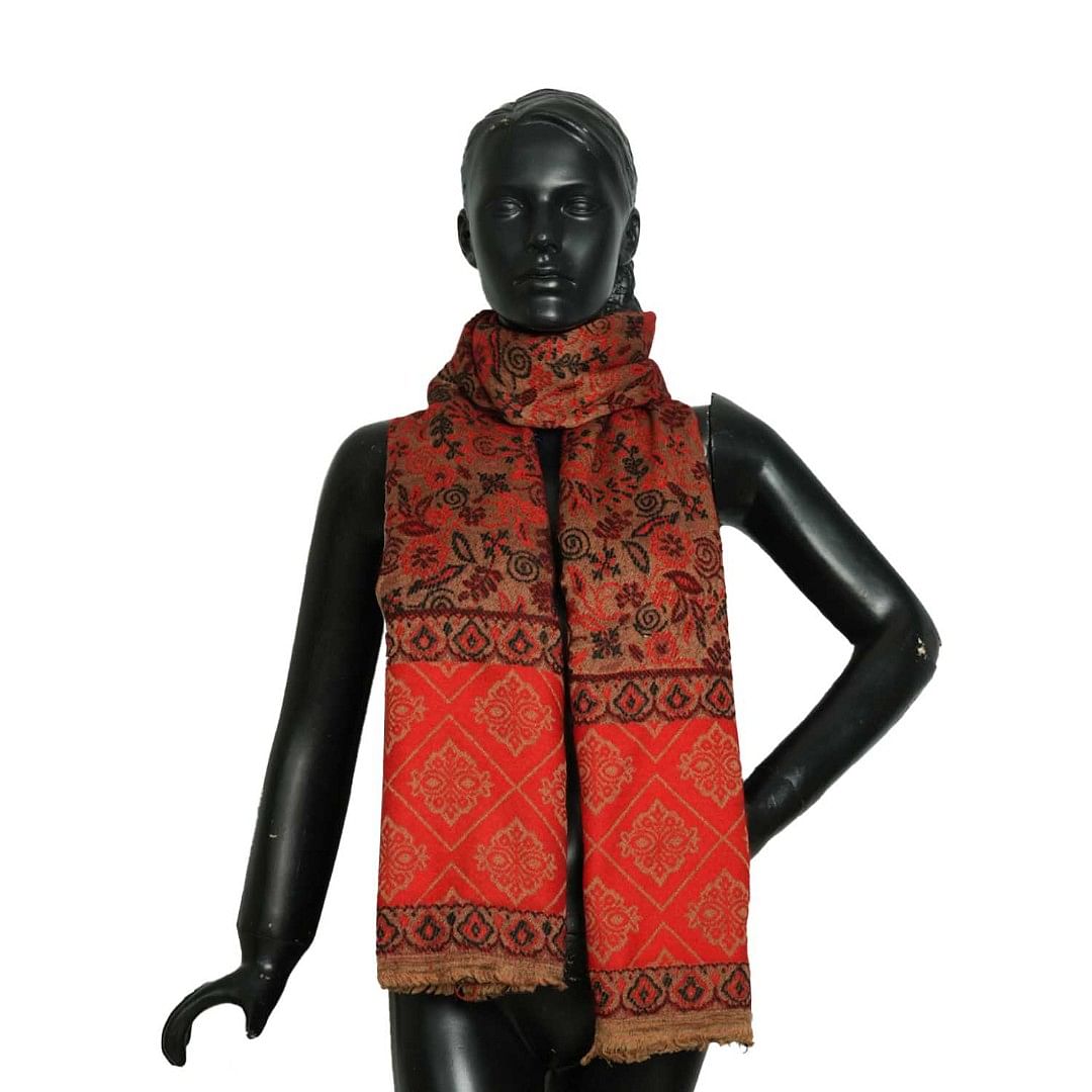 Authenzaa Women Shawl-0021 Red 