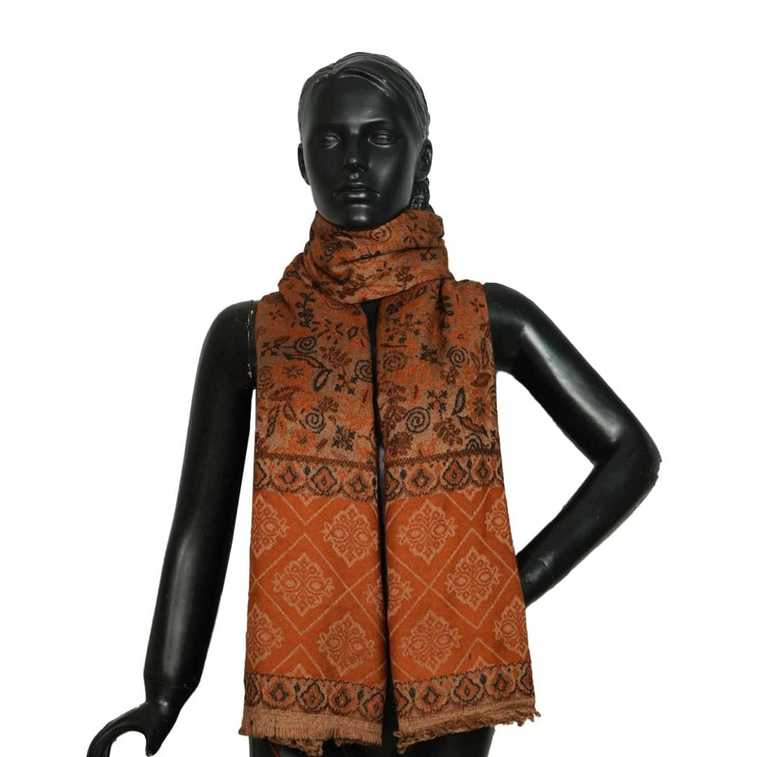 Authenzaa Women Shawl-0021 Brown 
