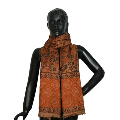 Authenzaa Women Shawl-0021 Brown 