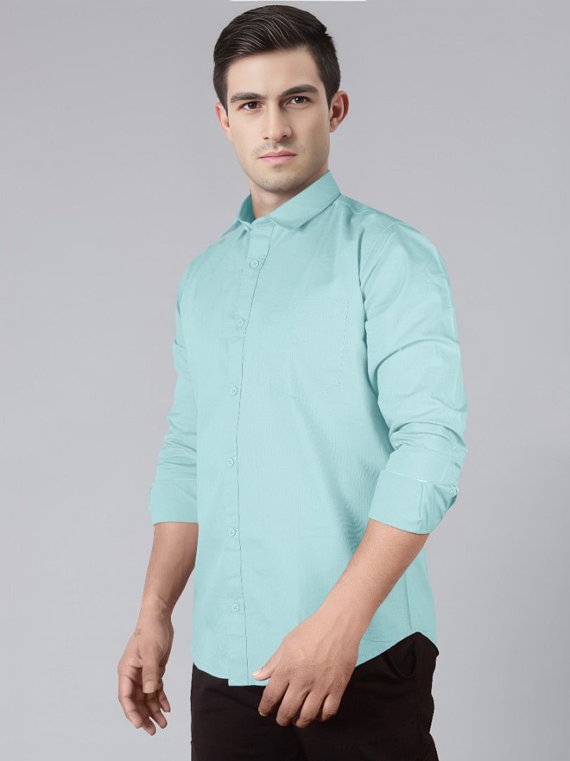 Authenzaa Men Casual Shirt SFCS033 Sky Blue 