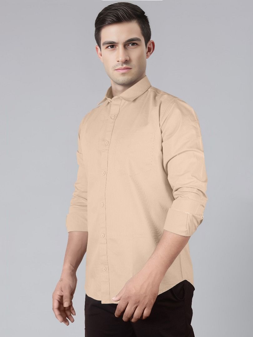 Authenzaa Men Casual Shirt SFCS035 Cream 