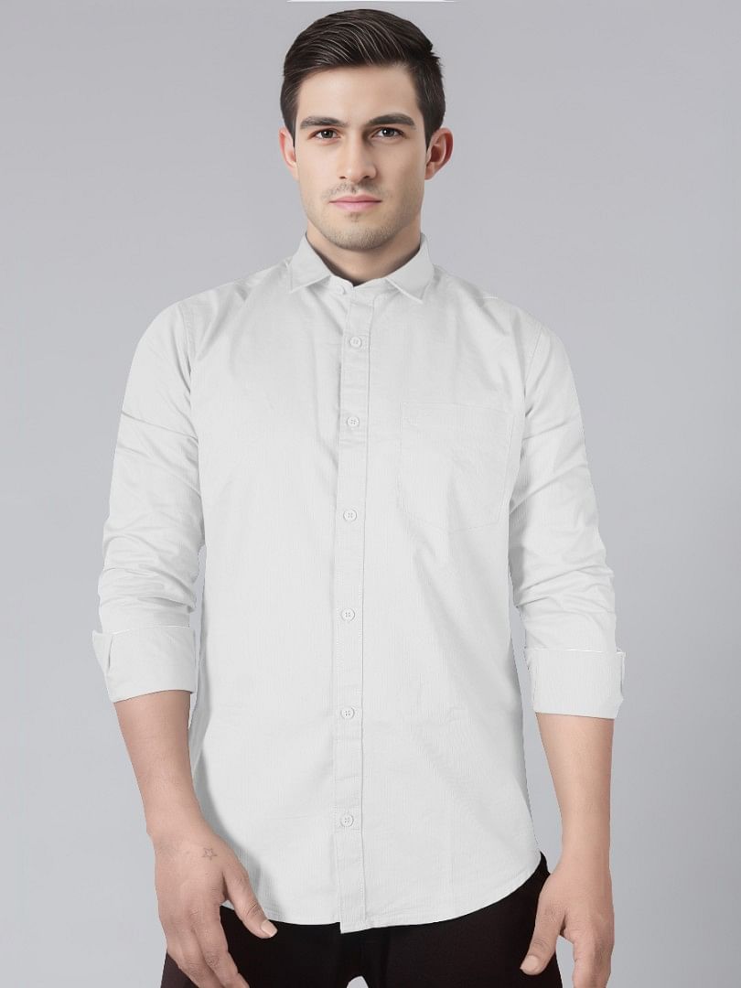 Authenzaa Men Casual Shirt SFCS032 White 