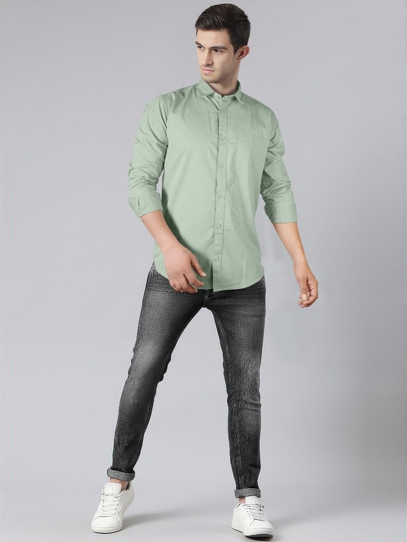 Authenzaa Men Casual Shirt SFCS030 Pista 