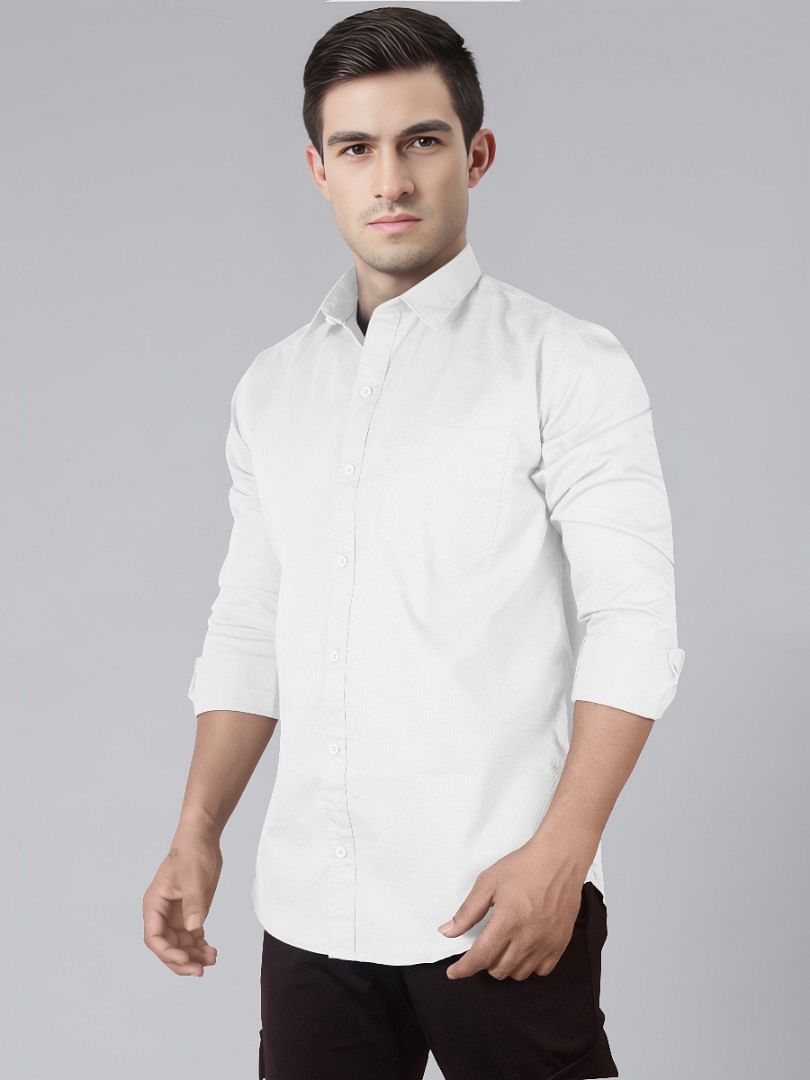 Authenzaa Men Casual Shirt SFCS024 White 