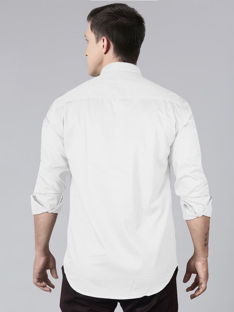 Authenzaa Men Casual Shirt SFCS024 White 